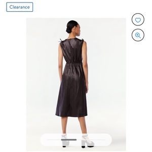 NWT Women’s faux leather midi dress cinched dress